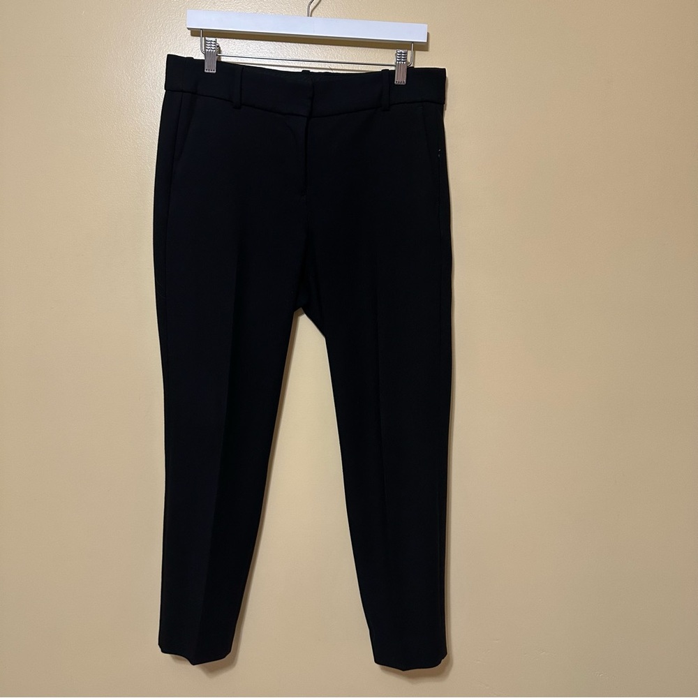 J. Crew Cameron Stretch Straight Leg Trouser Ankle Pants Women 10 Black - Picture 3 of 7